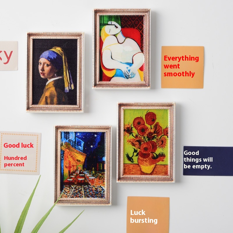 Character Portrait Resin Refrigerator Magnet Creative Family Small Gift Decoration Magnetic Stickers Three-dimensional Fresh Refrigerator Magnet