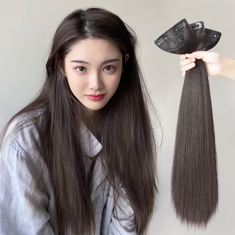SWigs For Women One-piece Three-piece Long Straight Hair Pads Hair Extensions Hair Volume Fluffy Hair Extensions