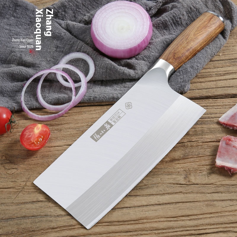 Zhang Xiaoquan Mingjiang Chopping Knife Stainless Steel Three-in-One Steel Forged Bone Chopping And Vegetable Chopping Knife Non-slip Wooden Handle Chopping Knife