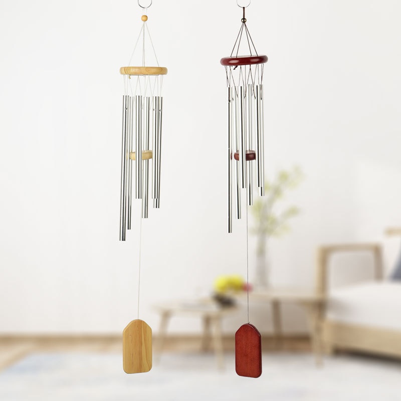 Metal Tube Wind Chimes Nordic Pastoral Aluminum Tube Balcony Hanging Door Decoration Gift Step By Step6 Tube Wind Chimes