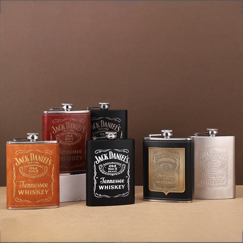 Mini Stainless Steel Wine Flask Portable Outdoor Portable Wine Bottle Embossed Engraving Silk Screen Printing Labeling