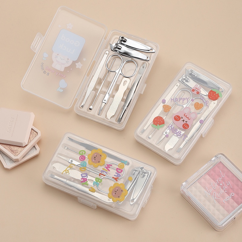 Cartoon Nail Clippers Set Seven-piece Nail Clippers Beauty Manicure Tool Set Nail Clippers Box Can Be Printed With