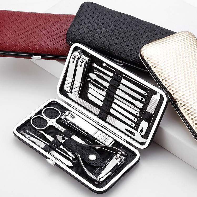 Nail Trimming Clippers Set Household Ear Spoon Nail Clippers Stainless Steel Manicure Tools Pedicure Nail Scissors19-piece Set