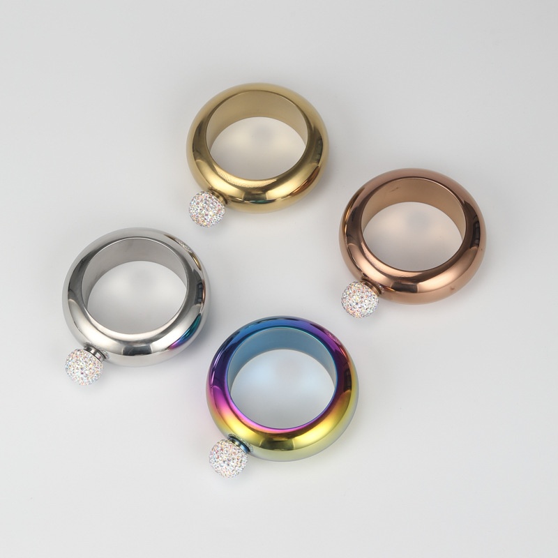Wine Set Bracelet Hip Flask3.5oz Ring Type Creative Ladies304 Stainless Steel Hip Flask To Carry
