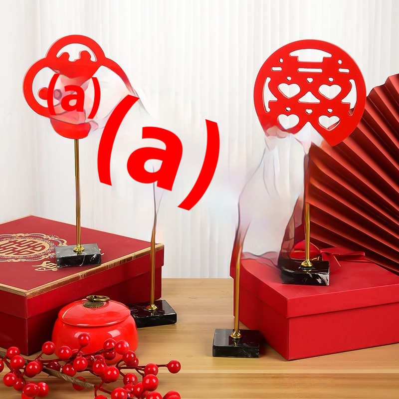 Three-dimensional Chinese Character"喜"Ornaments For Engagement Wedding Wedding Room Layout Home Decoration Crafts Wooden Ornaments