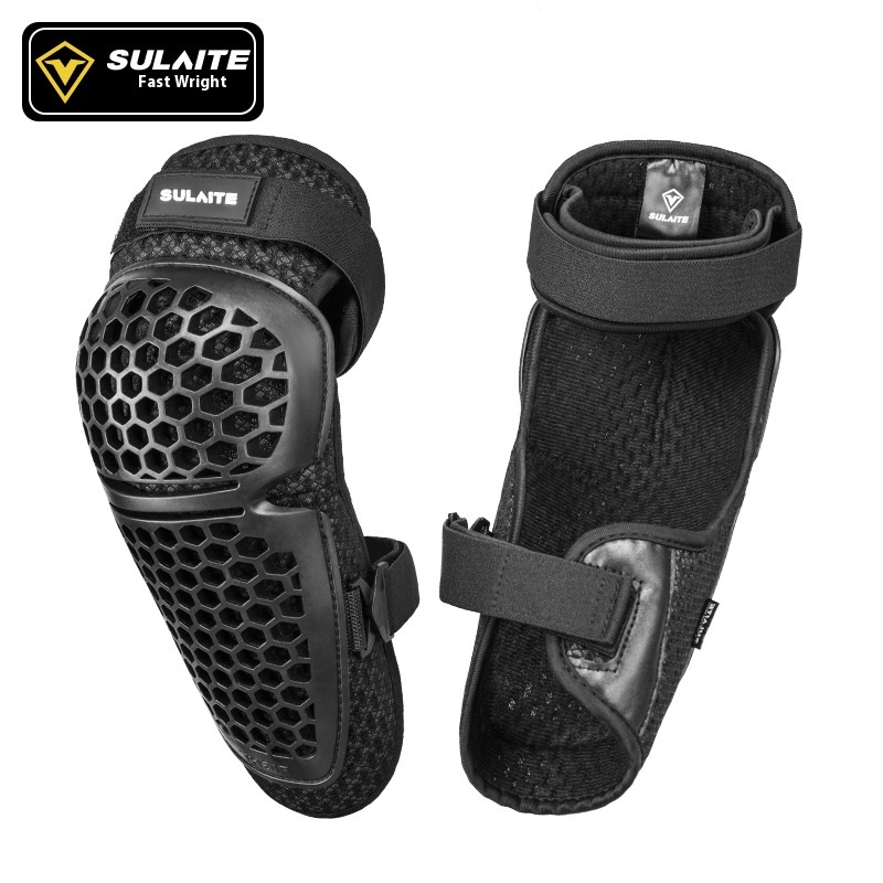 Sulete Off-road Riding Honeycomb Riding Knee Pads Sports Breathable Heat Dissipation Elbow Pads Motorcycle Adjustable Protective Gear