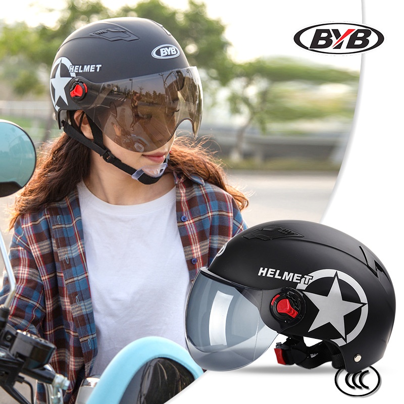 Foreign Trade Special BYB/Abi Ya222 MElectric Car Helmet Motorcycle Helmet Riding Helmet Safety Helmet Head Gray