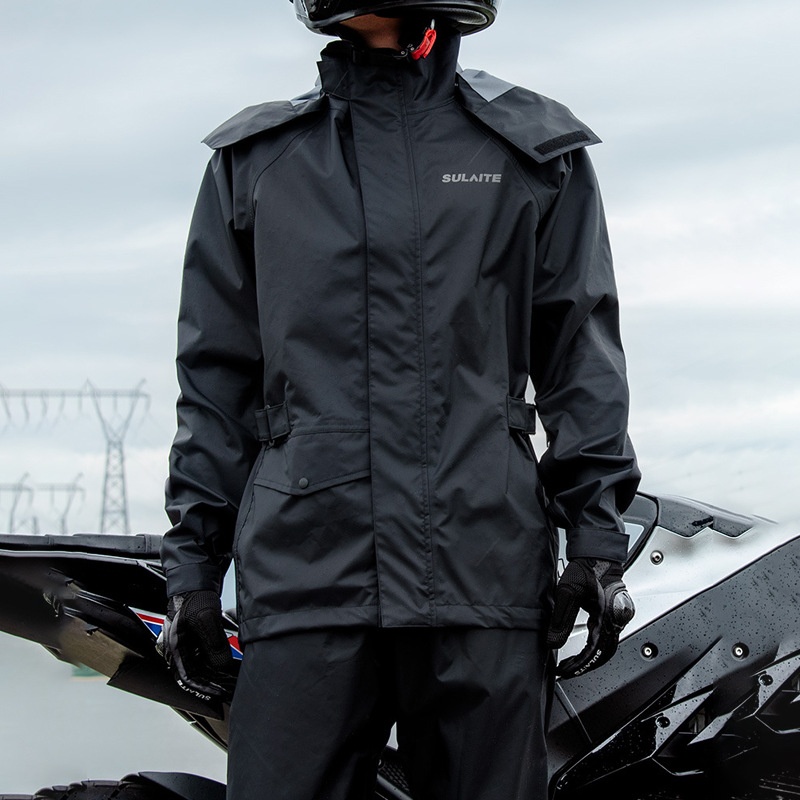 Sulet Motorcycle Raincoat Rain Pants Suit Knight Waterproof Rainproof Thick Electric Car Takeaway Split Raincoat