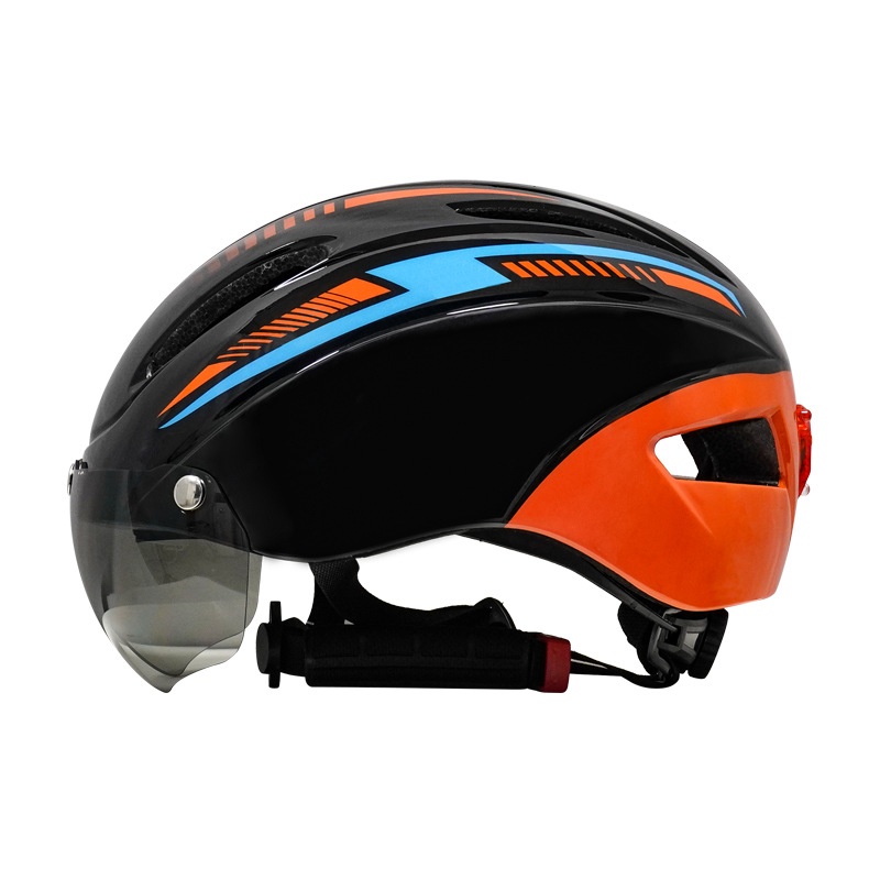 Goggles Cycling Bicycle Helmet Mountain Bike Bicycle Helmet With Tail Light Roller Skating Helmet Foreign Trade