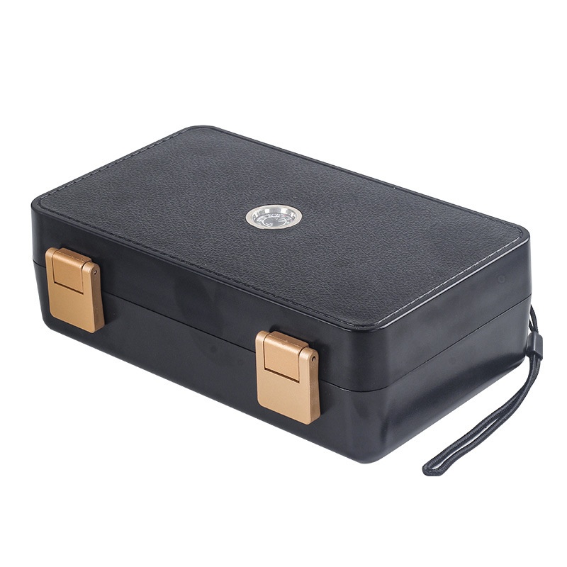 Sealed Waterproof Compression-resistant Plastic Cigar Humidor Travel Portable Cigar Box10 Pieces Double Layer With Hygrometer