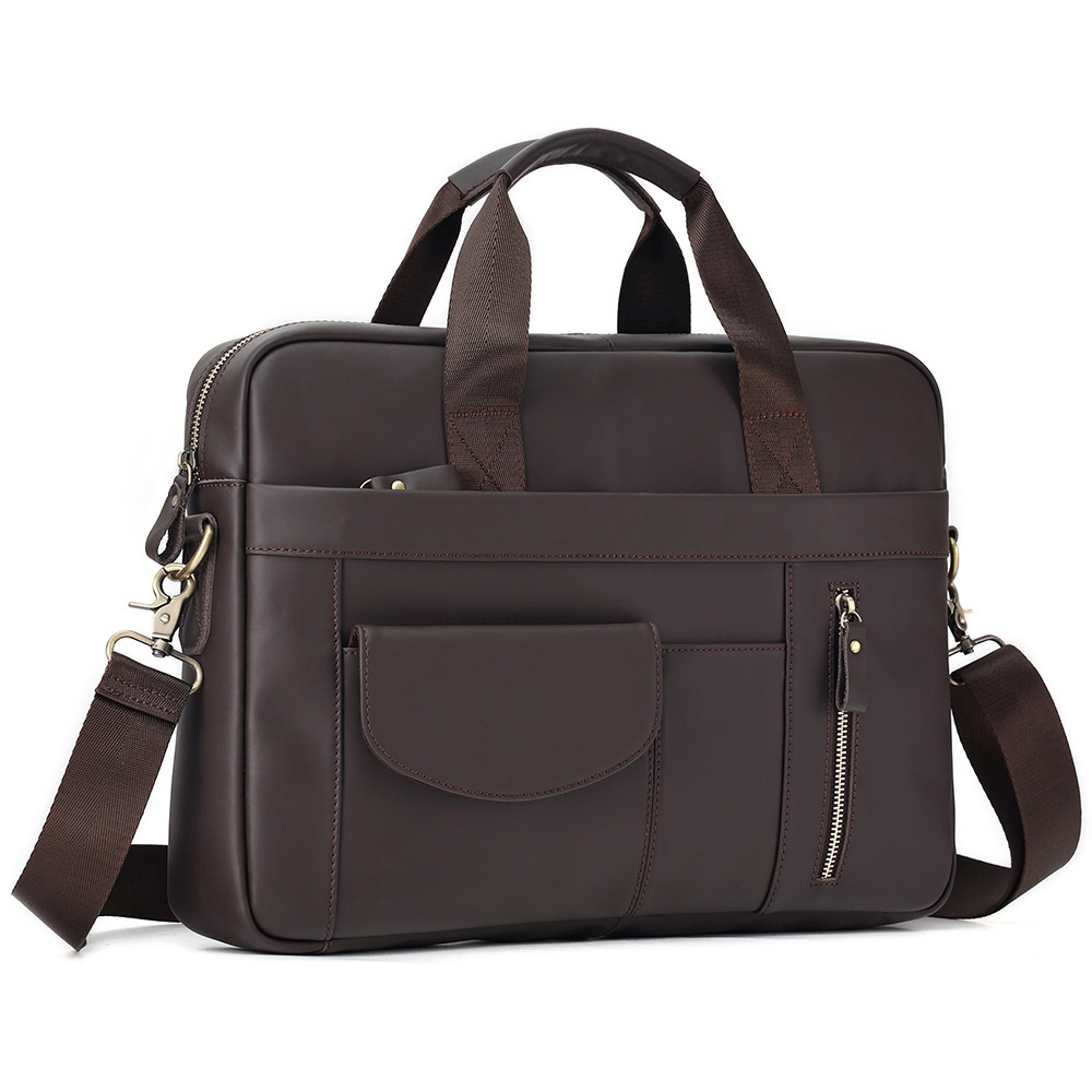 Genuine Leather Handbag Niche Men's Bag Large Capacity High-end Messenger Computer Bag First Layer Cowhide Briefcase Men's Bag