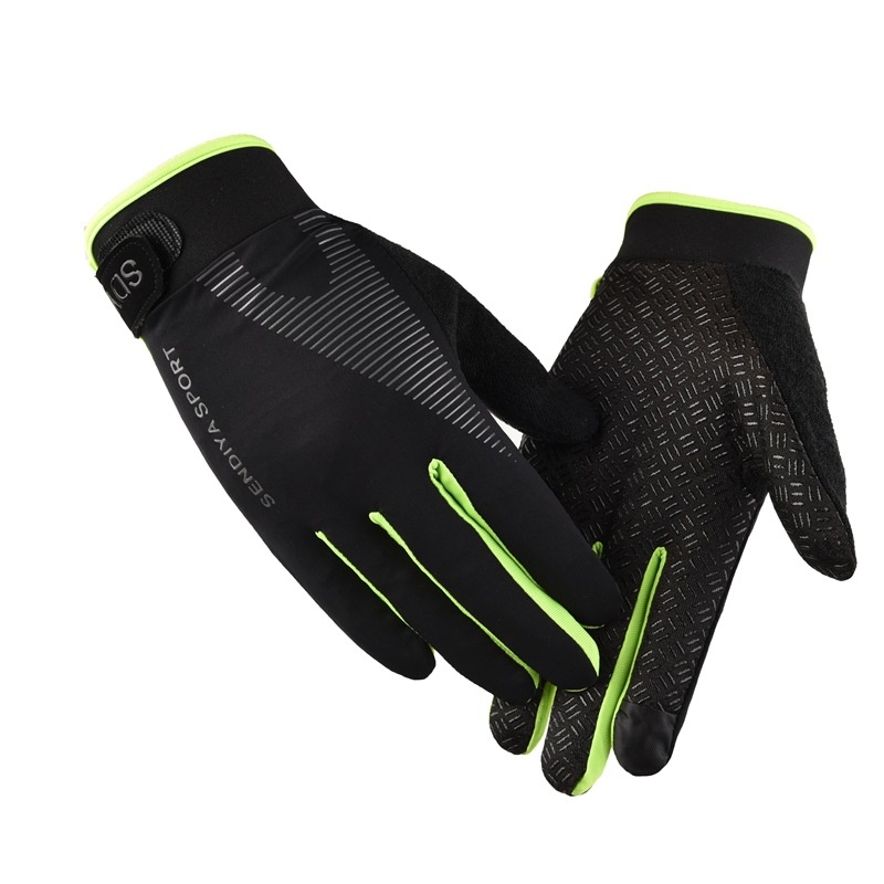 Cycling Gloves Full Finger Men And Women Thin Summer Breathable Touch Screen Outdoor Sports Mountaineering Fitness Cycling Ice Silk Gloves