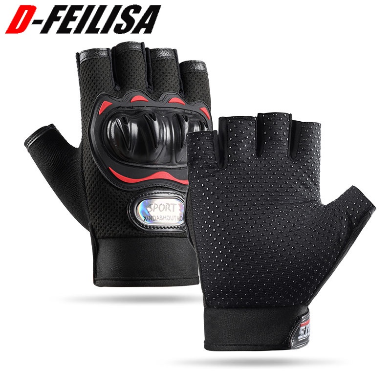Cycling Fitness Half-finger Gloves For Men Outdoor Sports Breathable Wear-resistant Fitness Training Non-slip Half-finger Shell Anti-callousing