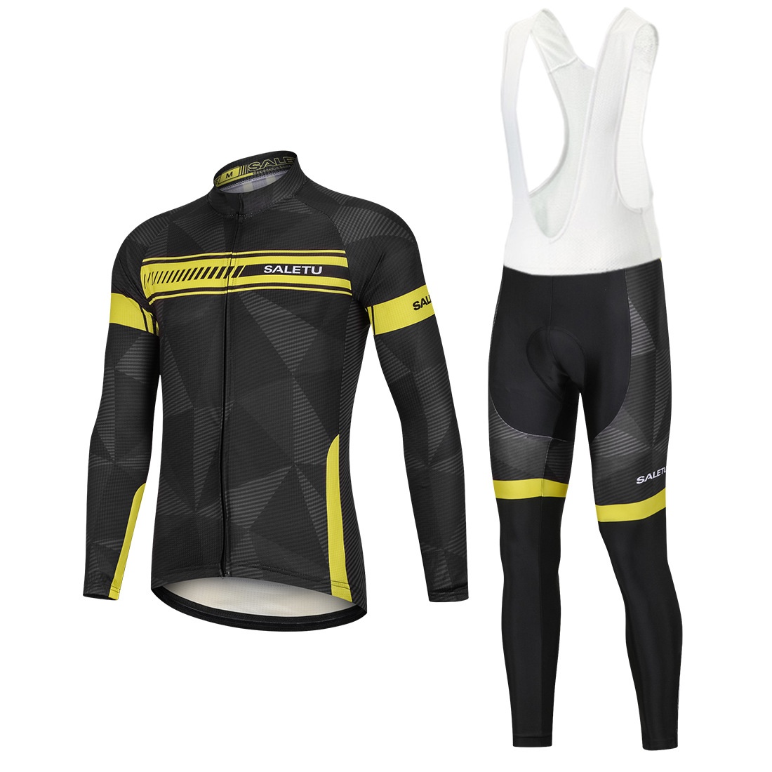 SALETUSpring,Summer And Autumn Long-sleeved Men's Mountain Cycling Suit Bib Suit One Piece Quick-drying Bicycle Suit