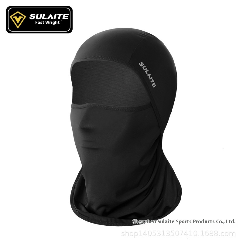 Sulet Motorcycle Head Cover Summer Riding Helmet Mask Full Face Windproof Neck Scarf Ice Silk Sunscreen Sweat Absorption Breathable