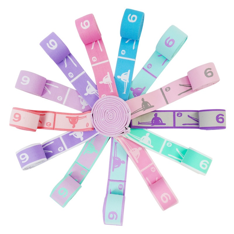 Latin Dance Elastic Band Asana Training Segmented Tension Band Yoga Beginner Back Stretch Fitness Resistance Band