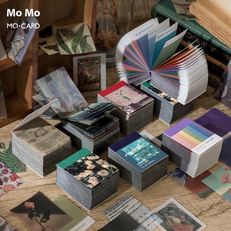 Momo Sulfuric Acid Paper Material Book One Page ADay Series Retro Fresh Handbook Decoration Stickers366 Pieces Into4 Types