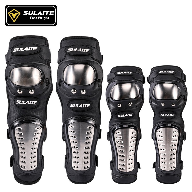 Stainless Steel Four Seasons Motorcycle Knee Pads Elbow Pads Off-road Motorcycle Riding Protective Gear Racing Leggings Outdoor Sports Equipment
