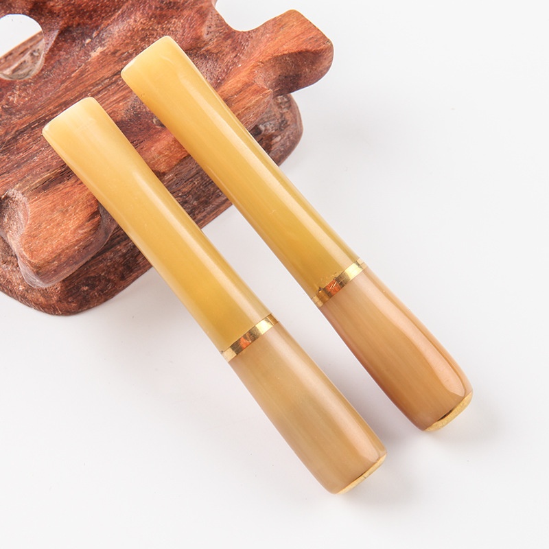 Straight-through Imitation Horn Resin Cigarette Holder Filter Can Be Cleaned For Men's Thin Cigarette Holder Filter Thick And Thin Cigarette