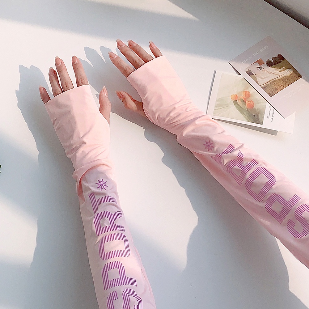 Sun Protection Ice Sleeves For Women,Anti-ultraviolet Discoloration,Summer Thin,Loose And Long Ice Silk For Driving And Cycling