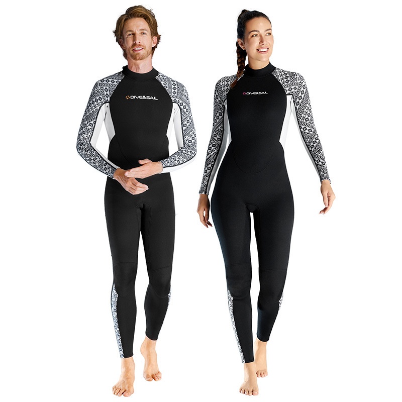 DIVE&SAIL3/2 MMDiving Suit One-piece Long-sleeved Trousers Cold-proof Diving Suit Thickened Snorkeling Surfing Suit