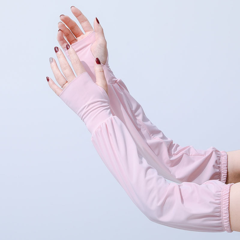 Sun Protection Sleeves Ice Sleeves Ladies Spring And Summer Loose Thin Anti-ultraviolet Sleeves Arm Gloves Ice Silk Sleeves