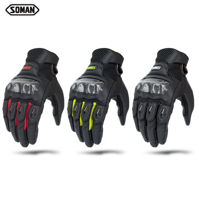 Motorcycle Riding Gloves Carbon Fiber Shell Electric Car Gloves Four Seasons Unisex MG21 Sheepskin Gloves