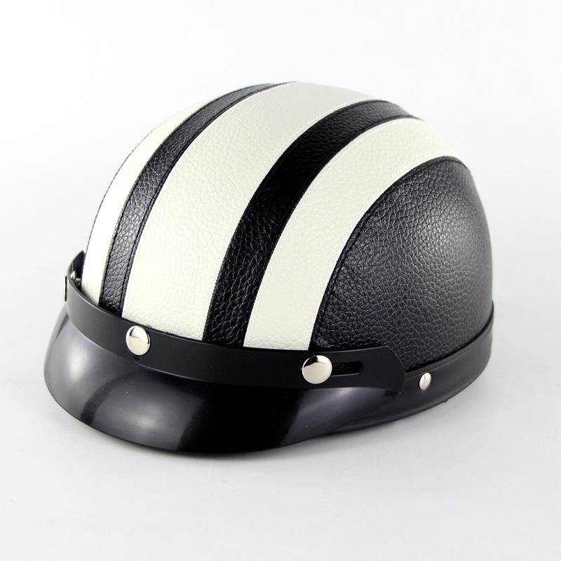 Foreign Trade Special Motorcycle Harley Helmet Leather Helmet Men And Women Helmet Half Helmet Electric Car Summer Helmet Special Helmet