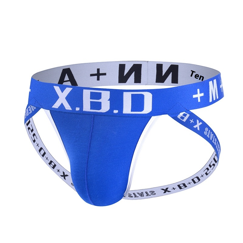 Men's Underwear Men's Thong Sexy Cotton UConvex Solid Color Thong Breathable Sexy Buttocks Exposed Double Thong Large Size