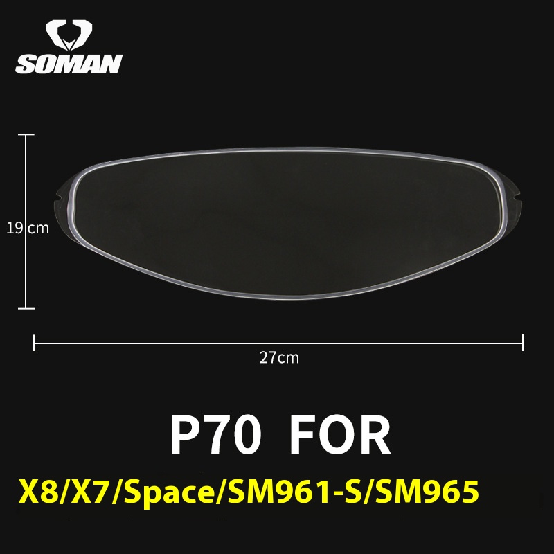 SOMANMotorcycle Helmet Accessories Anti-fog Stickers Suitable For X8/X7/Space/SM961-S/SM965 Models
