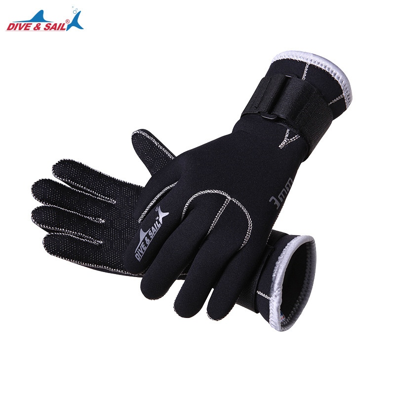 DIVE&SAILDiving Gloves3 MMComfortable Non-slip Warm Wear-resistant Hand Protection Diving Fabric Surfing Snorkeling Gloves
