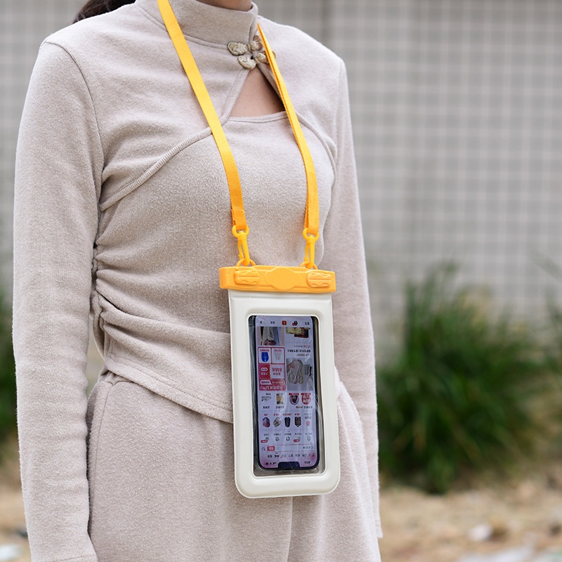 Double-layer Quilted Mobile Phone Waterproof Bag Waterproof Bag Touch Screen Can Float Transparent Sealed Bag Popular Anti-fall E-commerce