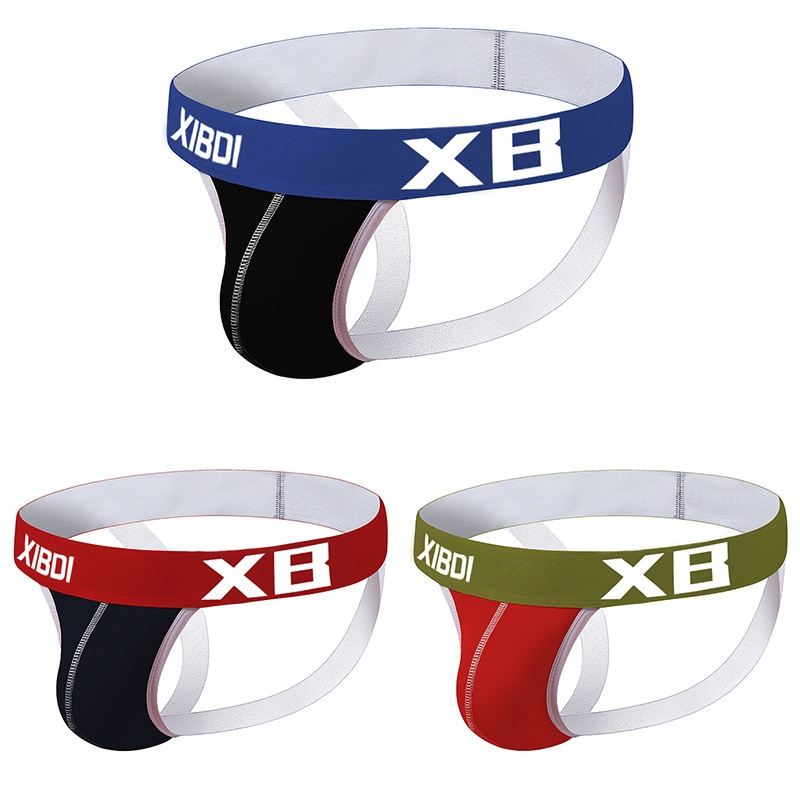 Men's Underwear Pure Cotton Breathable Sexy Thong Youth Men's Sexy Letter Personality Free To Take Off Double Thong Shorts