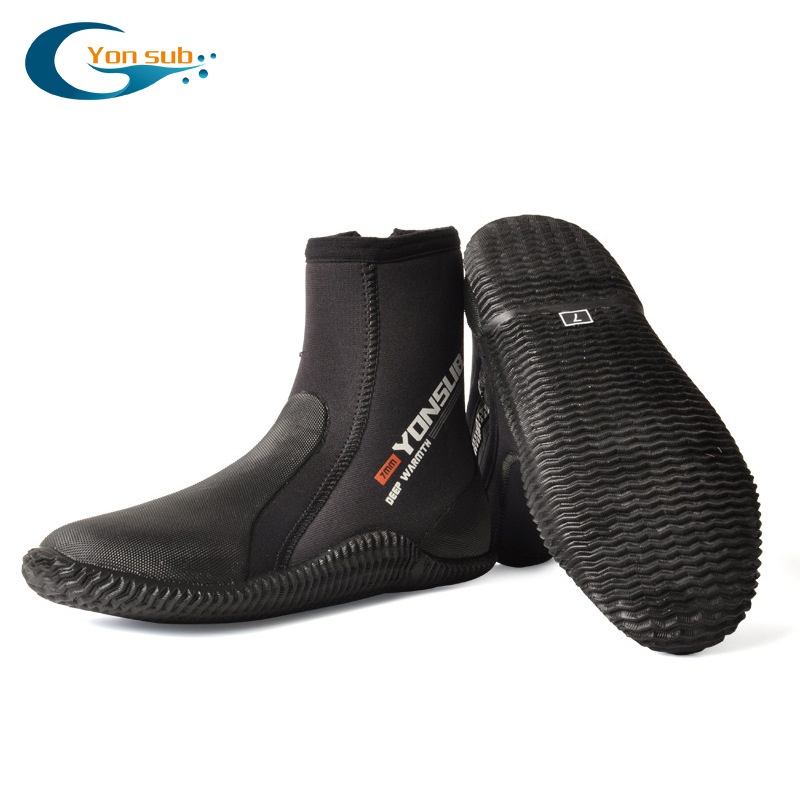 7 MMRiver Tracing Shoes Snorkeling Shoes Rescue Flood Fighting Shoes Non-slip Wear-resistant Fire Emergency High Top Diving Boots