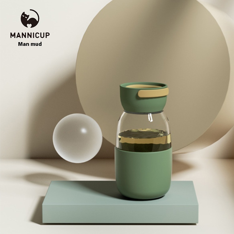 Douyin Xiaohongshu Summer Transparent Water Cup Style Portable High Temperature Resistant Net Red Coffee Cup High Value Glass Cup