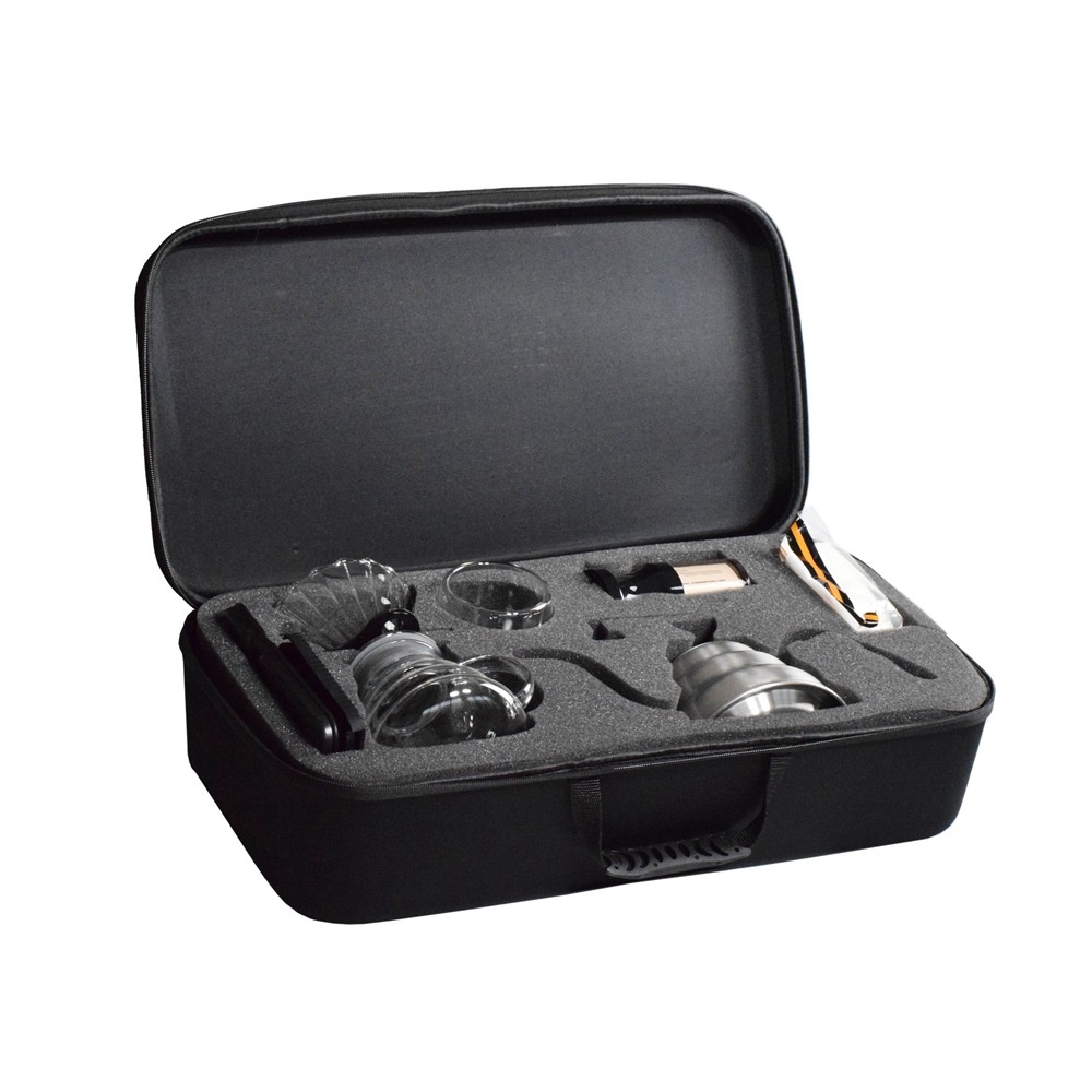 Travel Hand Brewed Coffee Pot Storage Set Hand Brewed Coffee Gift Box Timing Electronic Scale Stainless Steel Hand Brewed Coffee Pot