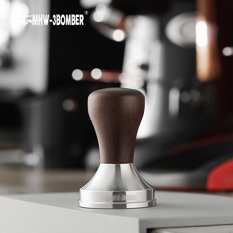 MHW-3 BOMBERBomber Coffee Powder Tamper Walnut Handle Bullet Italian Powder Hammer58mm Universal