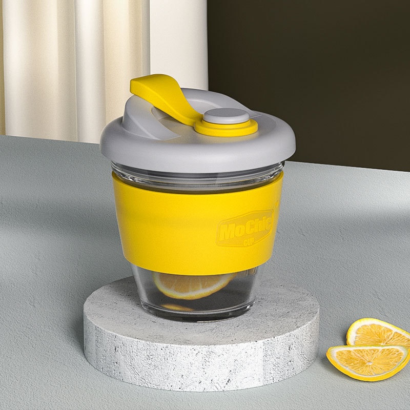 Mochic Moses Borosilicate Glass Cup Creative Anti-overflow Coverulated Anti-scalding Coffee Cup Portable Cup