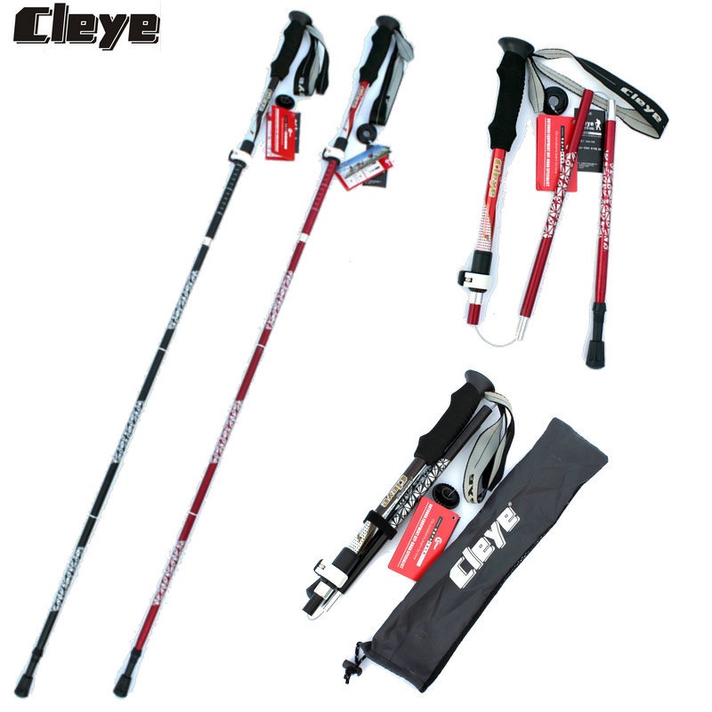 Cleye Folding Trekking Pole Cane Folding Cane Five-section Trekking Pole Outdoor Portable Cane Men's And Women's Models