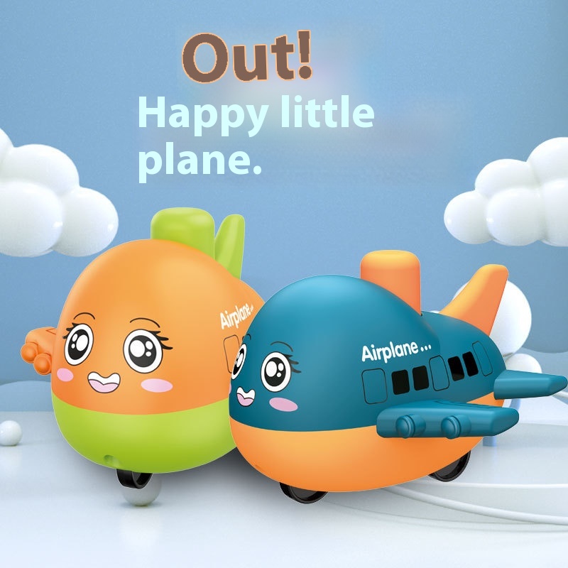 Children's Push Toy Cartoon Airplane Inertia Car Boy Girl Baby Educational Toy Car Kindergarten Prize Gift