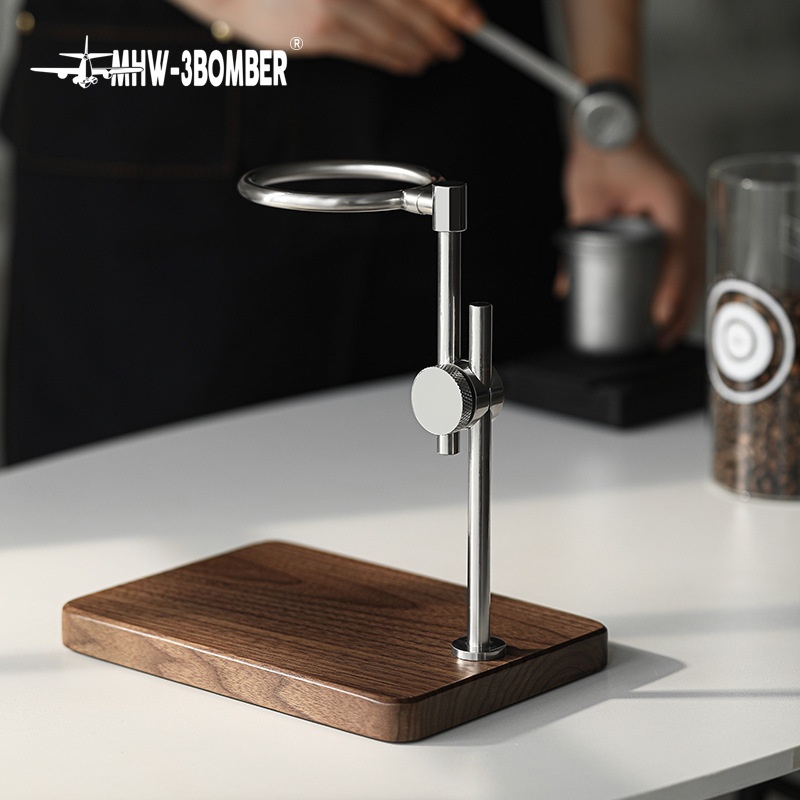 MHW-3 BOMBERBomber Dunk Hand Brewed Coffee Stand Solid Wood Hand Brewed Stand Adjustable V60 Filter Cup Stand
