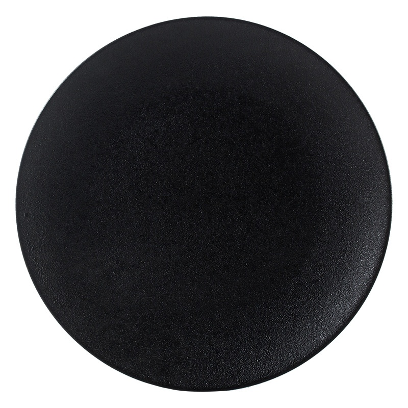 Simple High-grade Matte Black Gold Sand Ceramic Tableware Creative Rice Bowl Soup Plate Spoon Home Restaurant