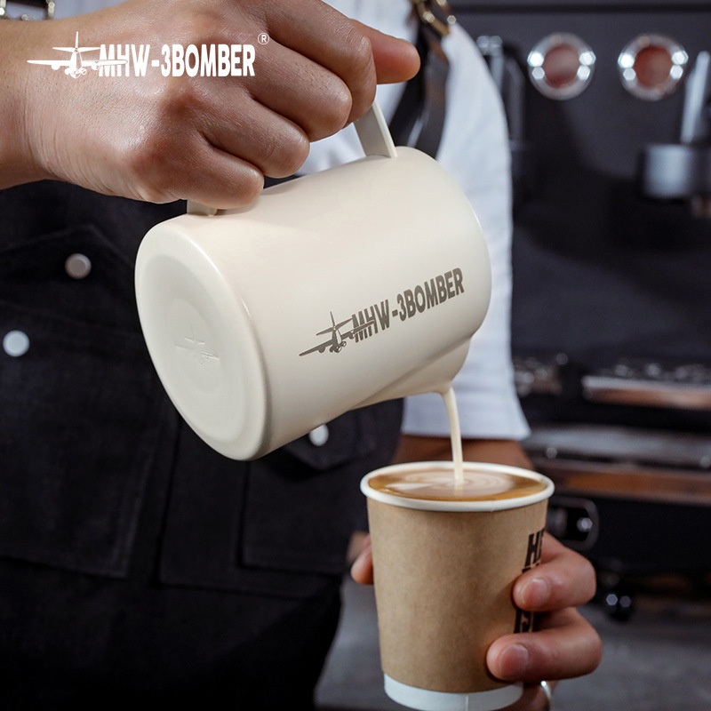 Bomber Latte Crock5.0 Series MHW-3 BOMBERStainless Steel Pointed Mouth Milk Crock Bar Coffee Latte Crock