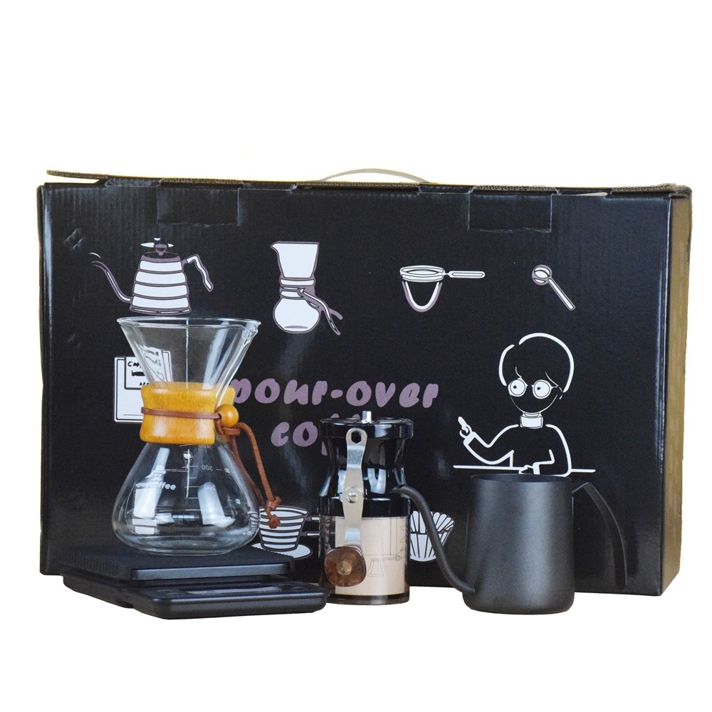 V60 Travel Hand Brewed Coffee Pot Set Hand Brewed Coffee Gift Box Grinder Electronic Scale Hand Brewed Coffee Pot Clearance Special Price