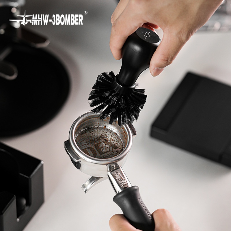 MHW-3 BOMBERBomber Powder Bowl Cleaning Brush Coffee Machine Handle Cleaning Brush51/54/58mm Universal