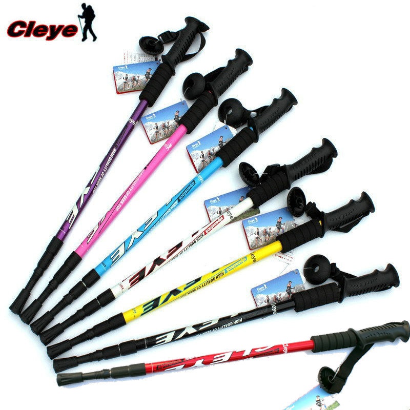 Cleye Aluminum Alloy Walking Stick Hiking Stick Paint Straight Handle Telescopic Walking Stick Walking Stick