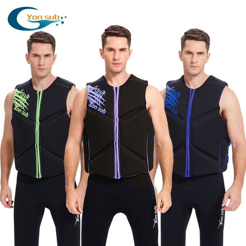 Thickened Adult Life Jacket Jet Ski Large Buoyancy Large Size Fishing Vest Sports Anti-collision Sleeveless Swimsuit