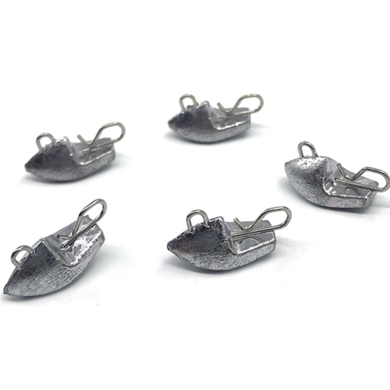 Lure Boat Lead DIYSoft Bait Soft Worm Crank Hook Quick Hanging Lead Pin Lead Sinker With Lead Bite Lead Anti-hanging Lead Head
