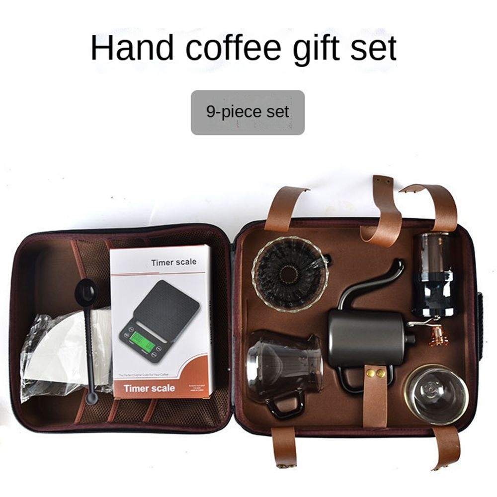 Storage Travel Hand Brewed Coffee Pot Set Hand Grinder Coffee Pot Full Set Of Utensils Filter Cup Hand Brewed Pot Combination