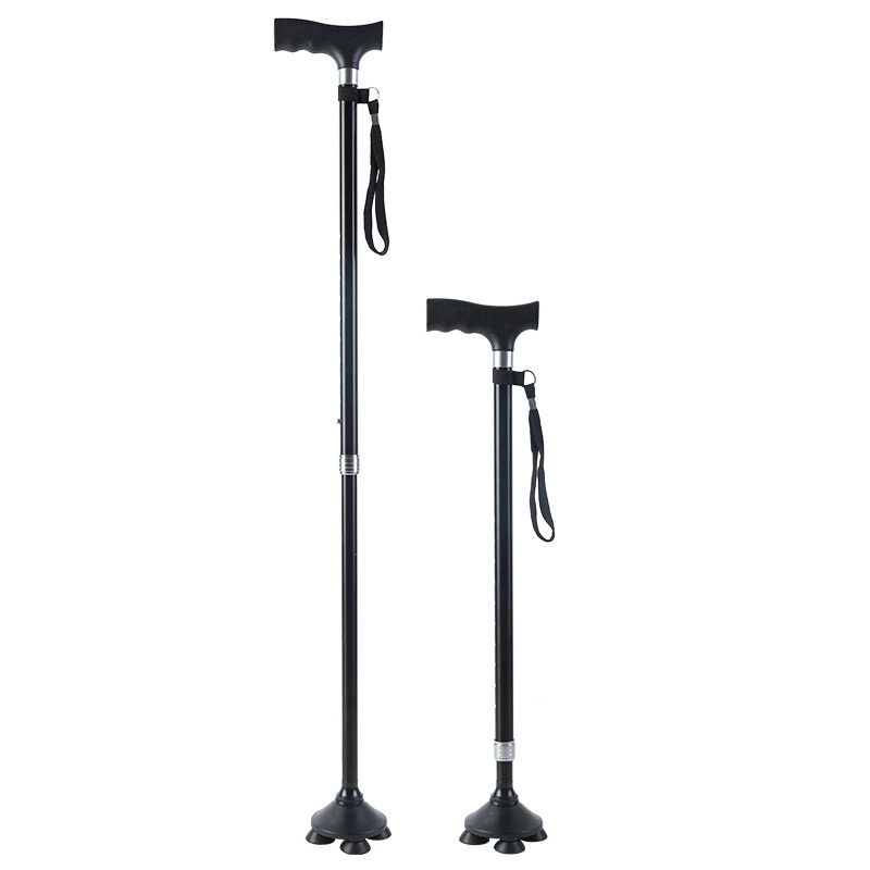Aluminum Alloy Two-section Walking Stick Telescopic Outdoor Trekking Stick For Elderly People To Help Them Walk1.2mm Thick